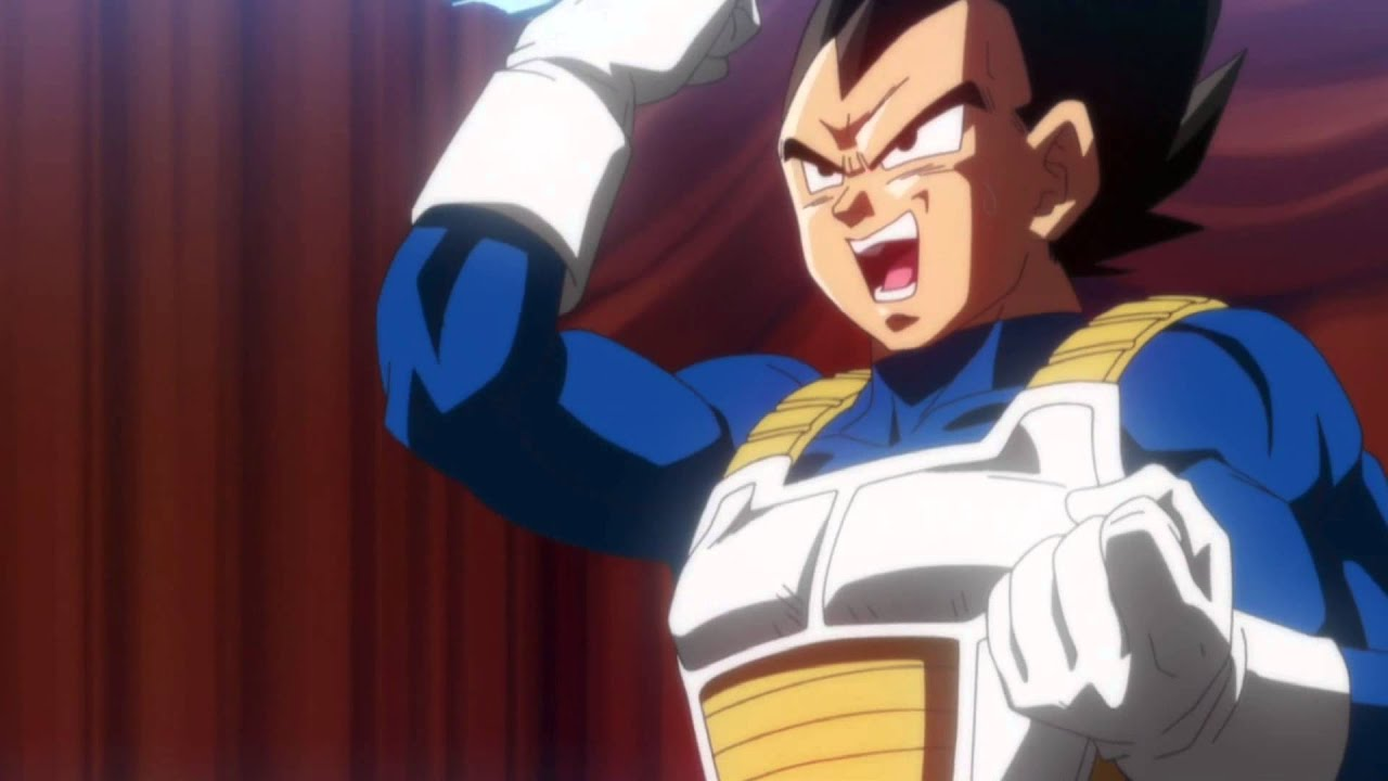 vegeta dragon ball película baile bingo