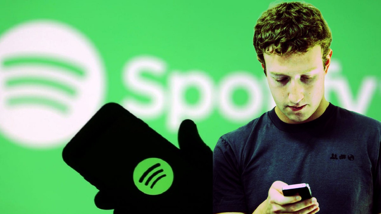 Spotify Mini reproductor Facebook Mark Zuckerberg