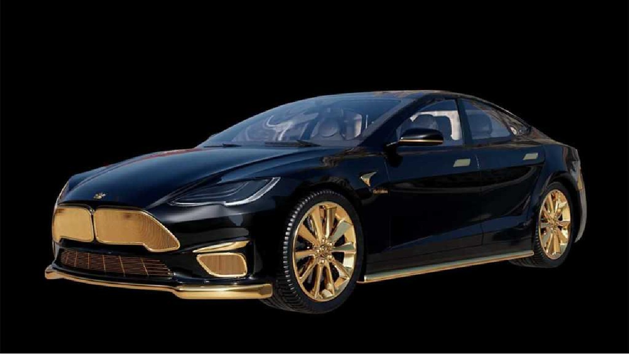 tesla model s de oro caviar precio
