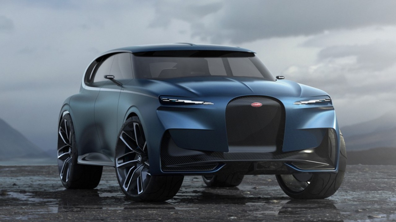 bugatti suv ev modelo render