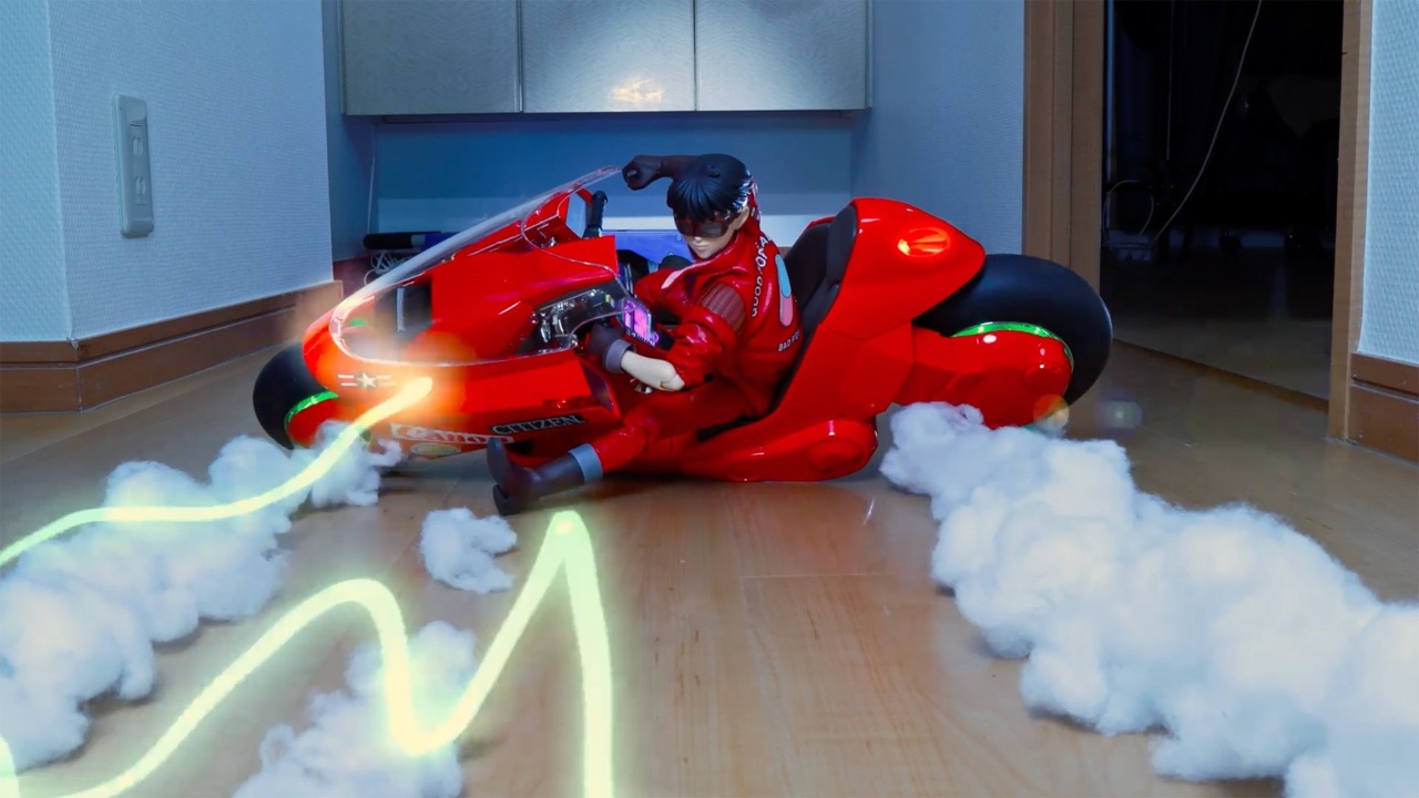 Akira recreación escena stop motion anime