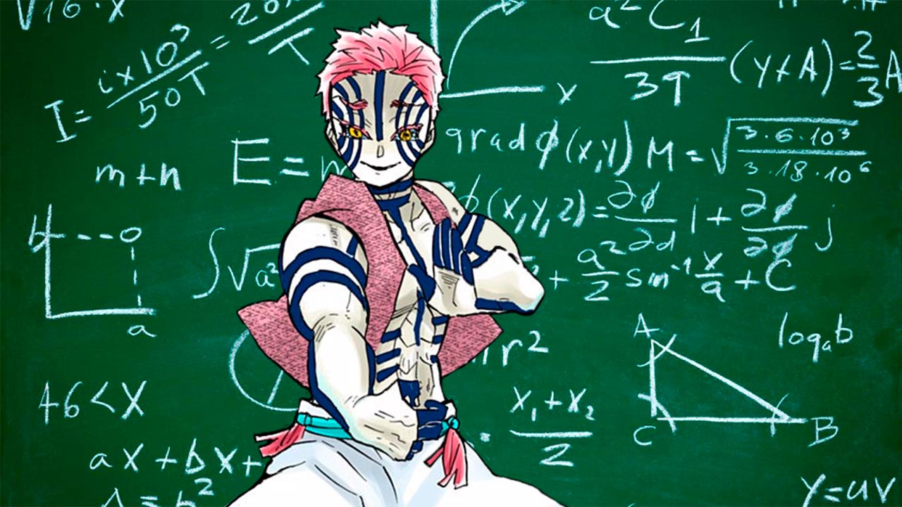 Akaza Kimetsu no Yaiba enseña matemáticas