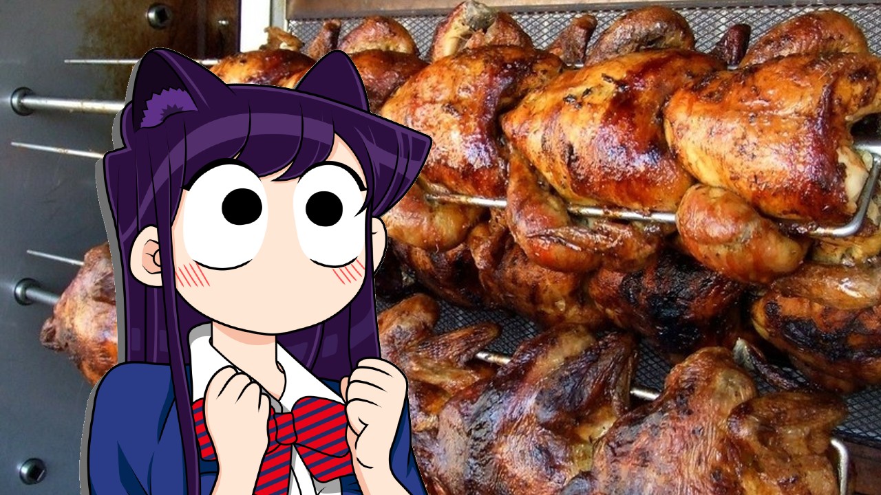 Komi está lista para comer pollito asado en este adorable cosplay