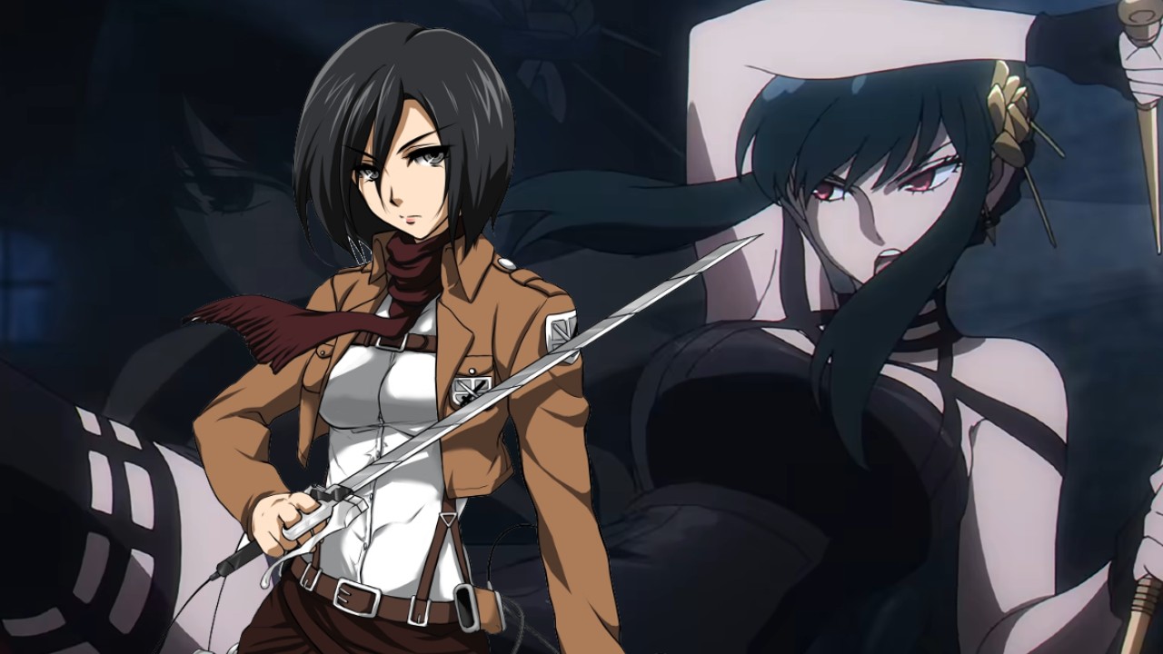 Mikasa se viste como Yor Forger en este fanart de Shingeki no Kyojin y Spy x Family