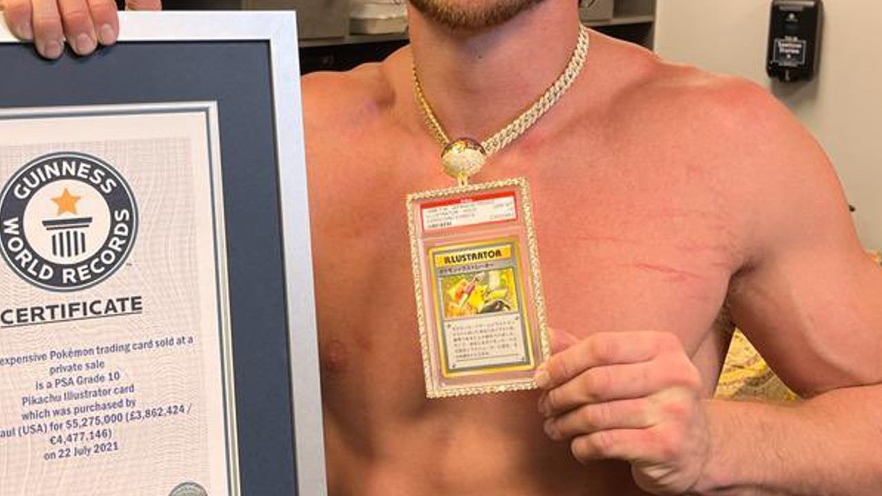 Pokémon Carta de Pikachu illustrador rompió un récord Guinnes por la compra más cara de la historia