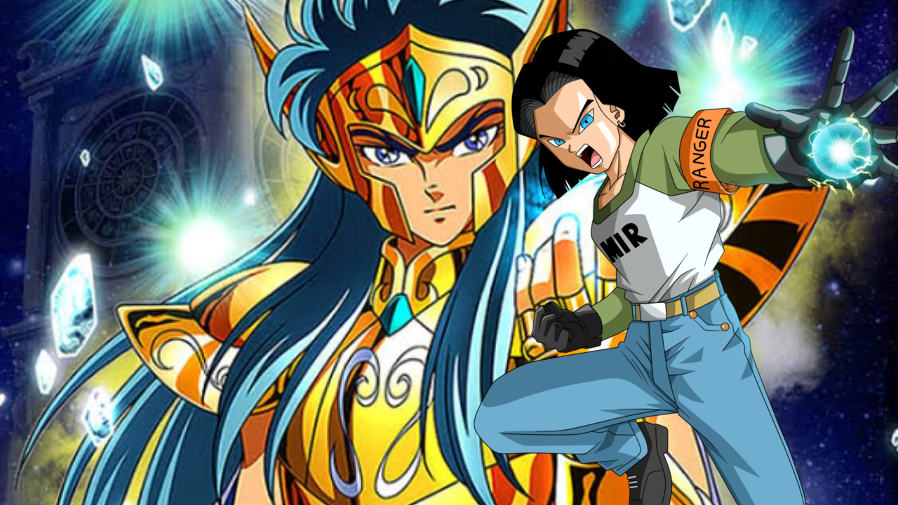 androide 17 camus de acuario dragon ball caballeros del zodiaco