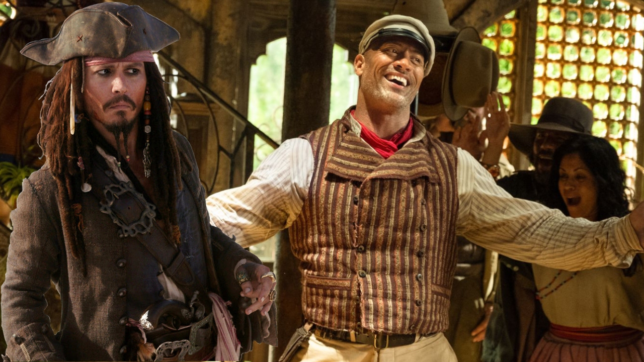 dwayne johnson johnny depp piratas del caribe