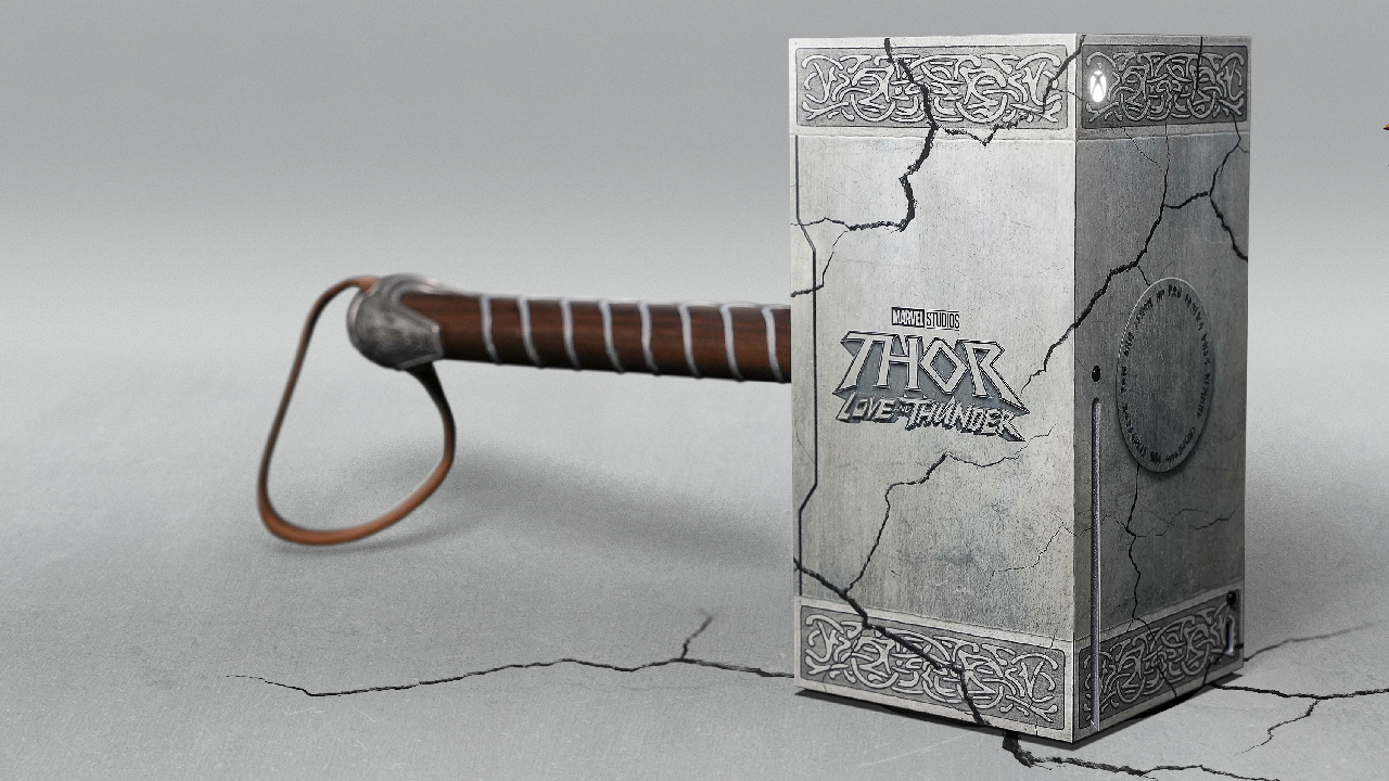 ¡Es bellísima! Xbox esta regalando esta increíble Series X con forma de martillo de Thor 20 xbox series x thor love and thunder