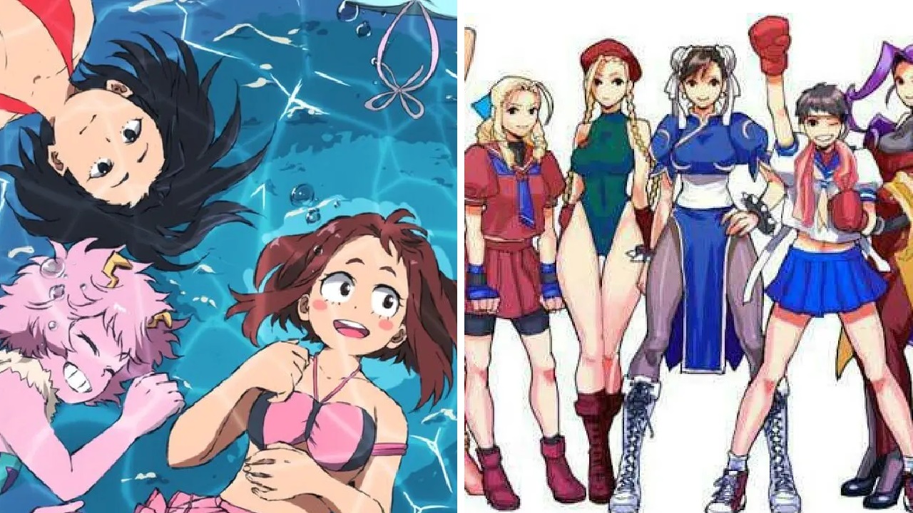 my hero academia street fighter crossover fanart