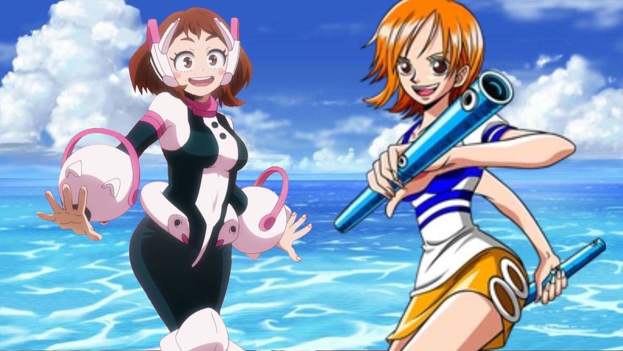 Fanart intercambia vestuarios de Ochako y Nami en un increíble crossover de My Hero Academia y One Piece 15 ochako uraraka nami fanart crossover