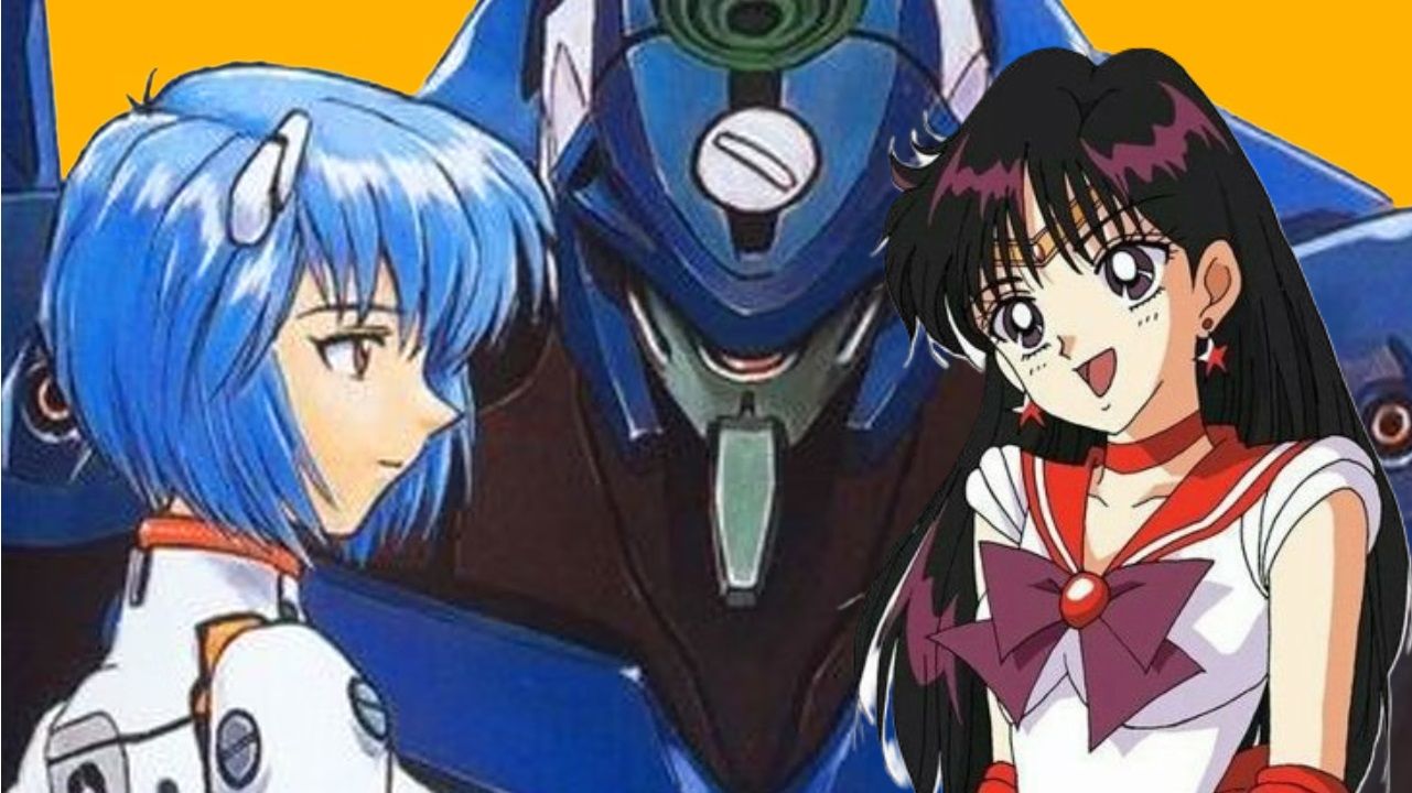 rei hino evangelion sailor moon anime