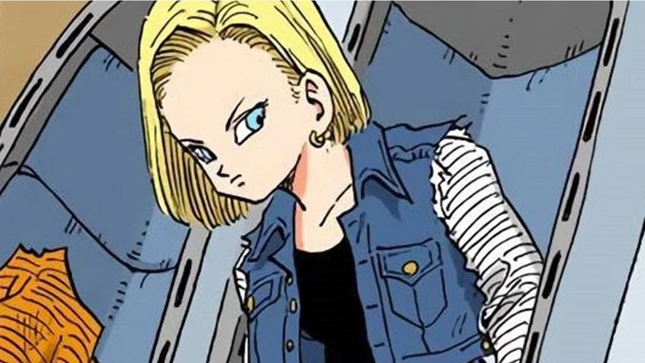 androide 18 manga color akira toriyama