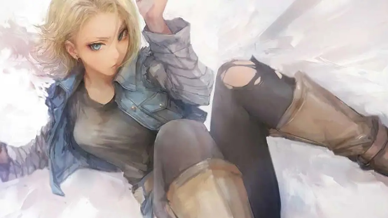 androide 18 sexy waifu anime