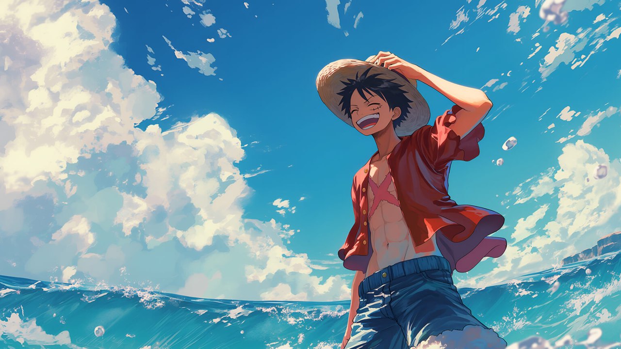 Primera ilustración de Luffy de One Piece