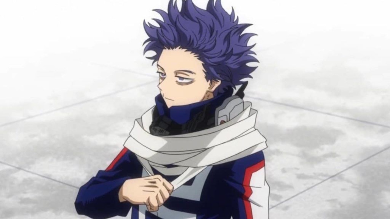Shinso en My Hero Academia con su traje de héroe