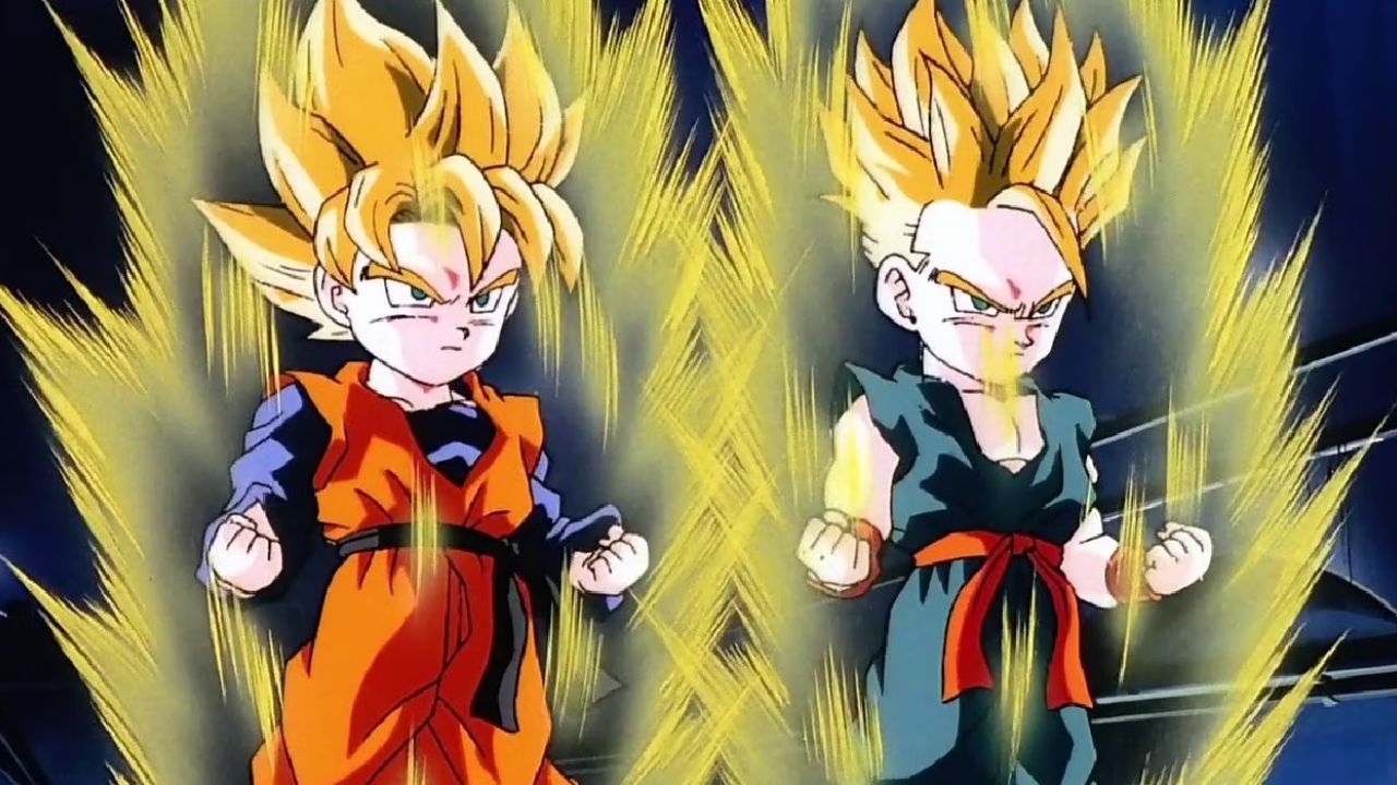 dragon ball goten trunks edad super saiyajin