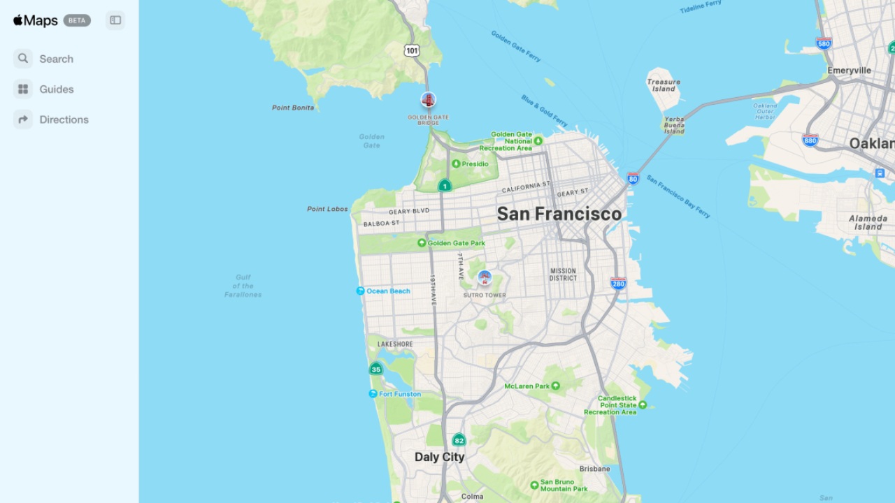apple maps disponible web
